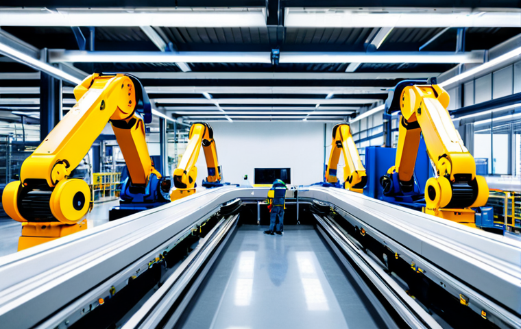 **

"A bright, modern smart factory interior, showcasing robotic arms assembling products on a conveyor belt, fully clothed engineers monitoring data on screens, safe for work, appropriate content, professional environment, perfect anatomy, correct proportions, natural pose, well-lit, high quality, professional."

**