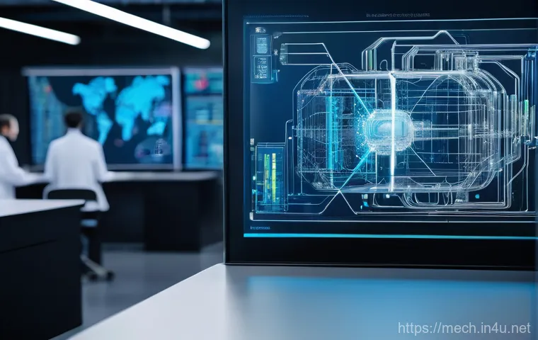 기계공학 기계부품설계 - **Evolution of Mechanical Design: From Blueprint to Digital**. A panoramic view of an engineering of...