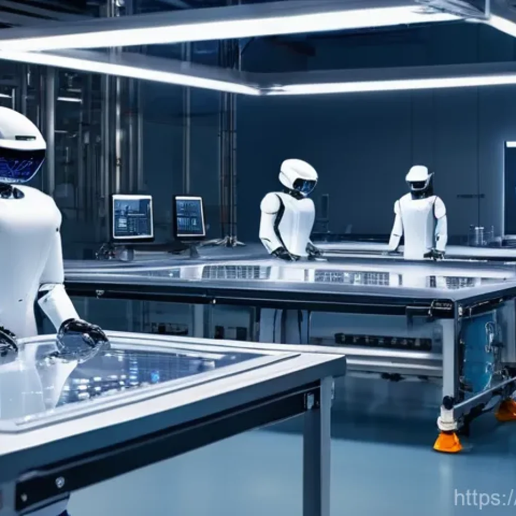 기계공학 산업용로봇 - **Prompt 1: Physical AI in a Modern Smart Factory**
    A vibrant, high-tech smart factory interior ...