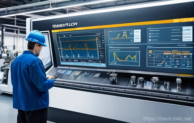 기계공학 서보시스템 - A highly detailed, futuristic close-up of an intricate servo system, featuring a core servo motor wi...